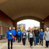 walking through grand valley's campus